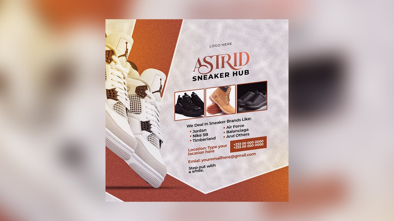 How to Design a Sneaker Flyer in Photoshop - Step-by-Step Tutorials