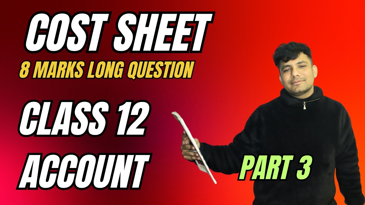 Unit / Output Costing  (Cost Sheet Only) | Cost Accounting | Nepal Army Exam Preparation | Day 3