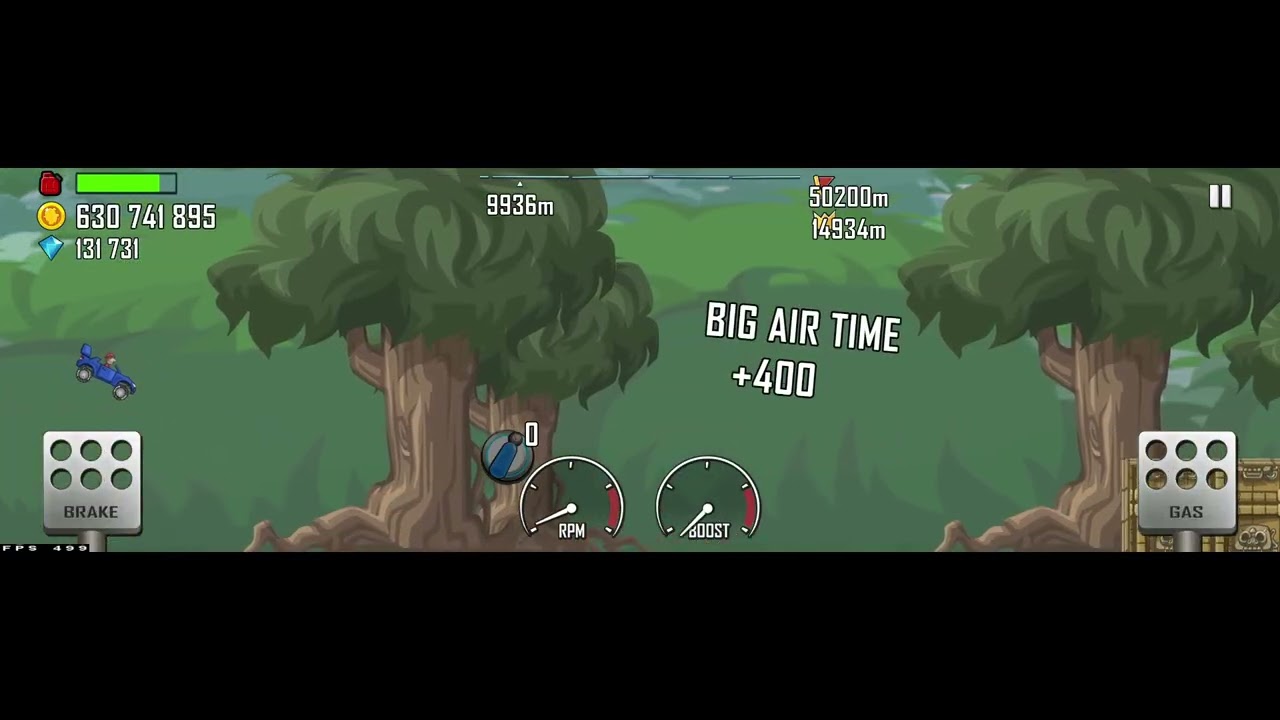 Hill Climb Racing. Rally Car on Jungle 19803 meters