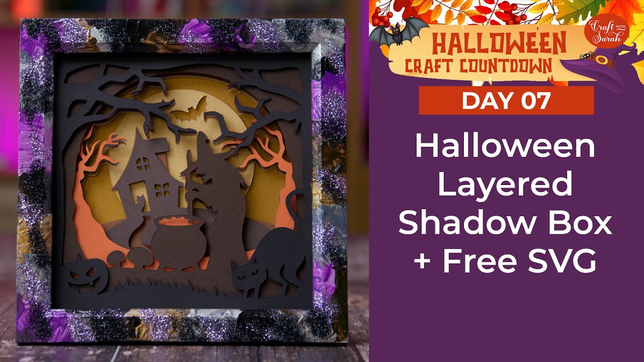 DIY Halloween Shadow Box with Free SVG 🦇 HCC Day 07