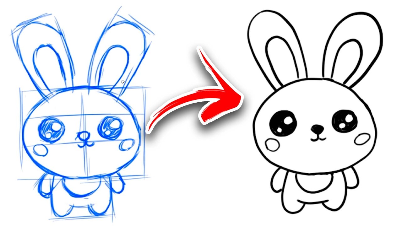 How to Draw a Cute Kawaii Bunny 🐰 EASY Step by Step for BEGINNERS