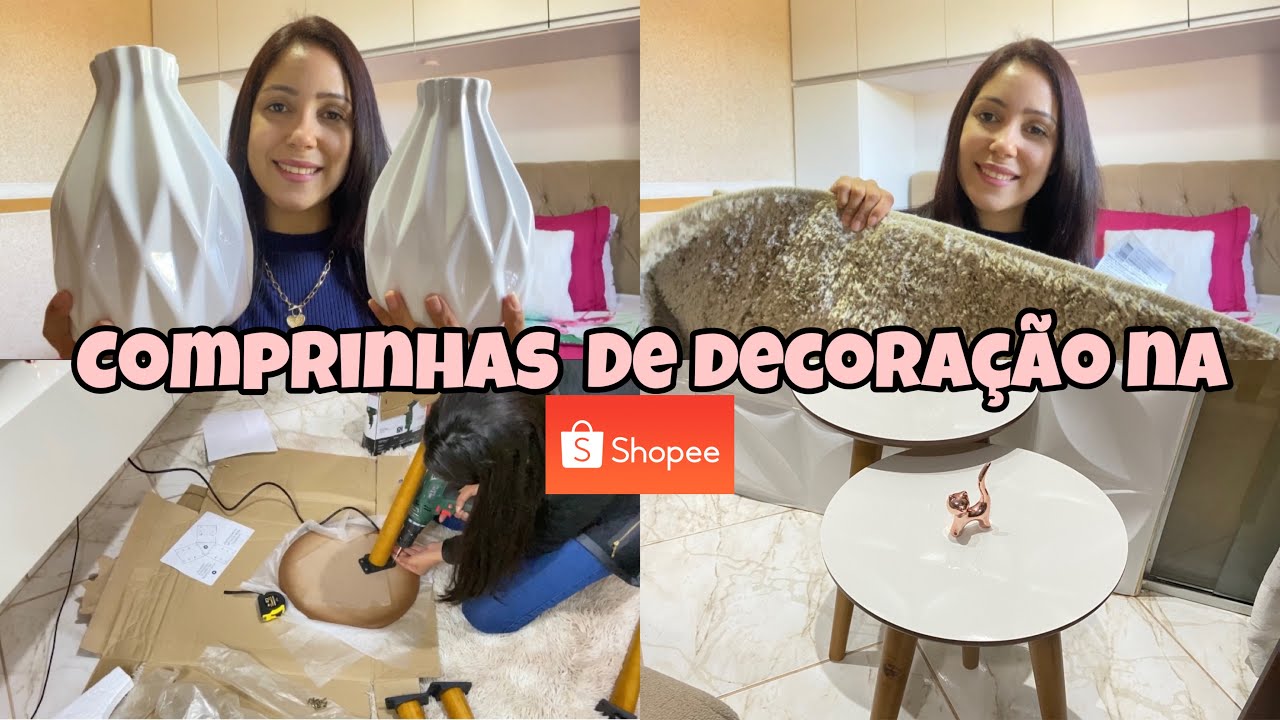 COMPRAS DE DECORAÇÃO NA SHOPEE 💕 DECORAÇÃO NOVA PARA SALA🥰