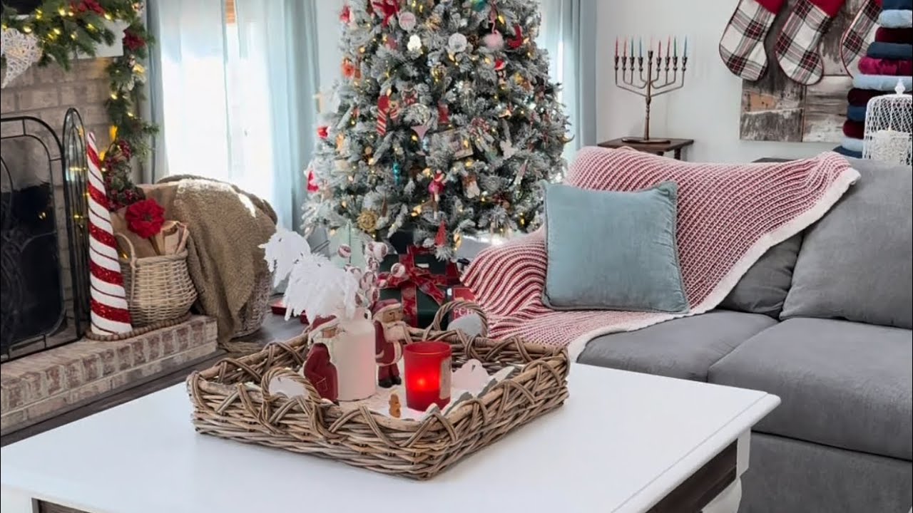 Cozy Christmas House Tour | Thrifted Farmhouse Home | Music Only