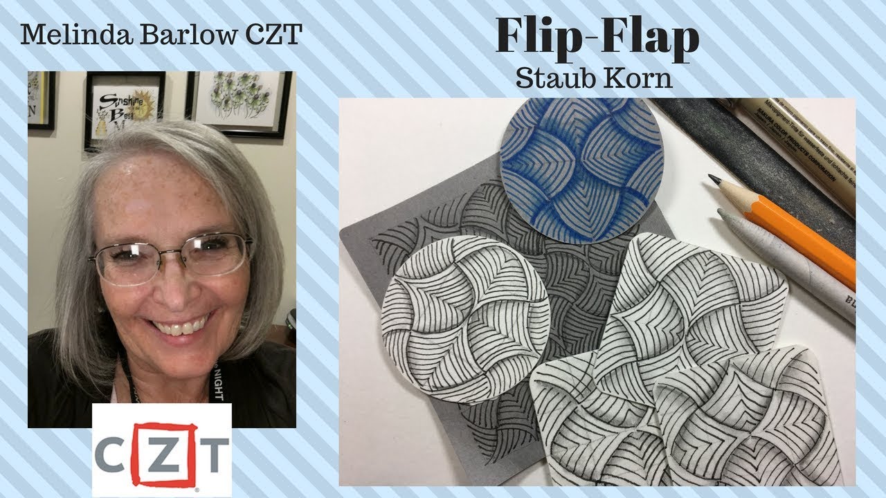 Tangle  Art Lesson Flip-Flap Tangle Pattern #333