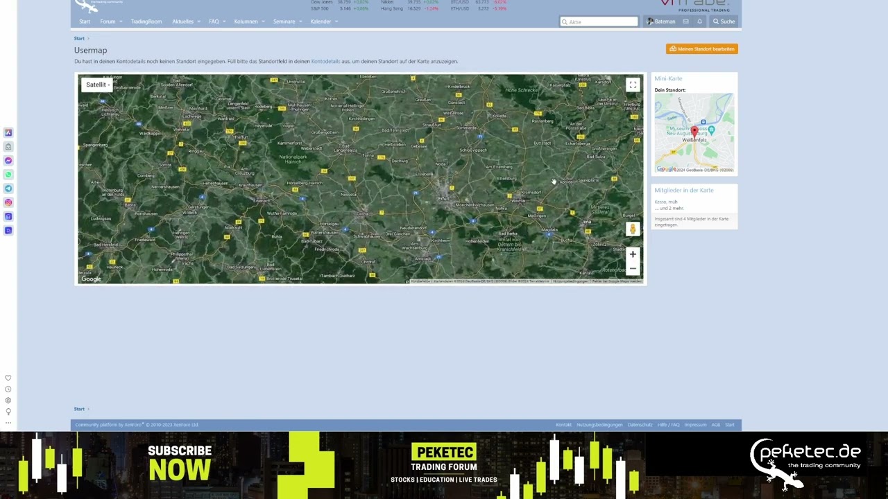 UPDATE Usermap - TRADING FORUM | KOSTENFREIER LIVE TRADING ROOM | peketec.de