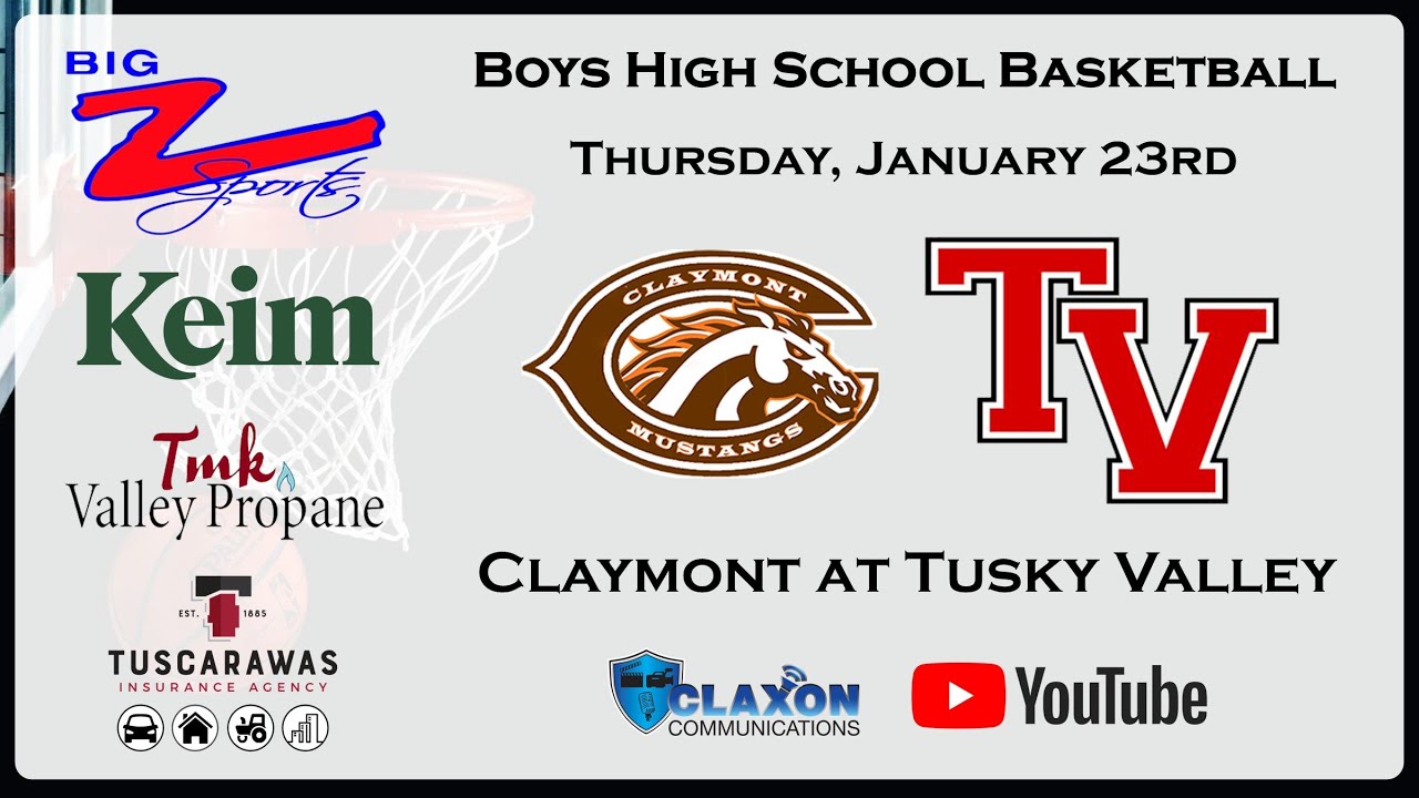 Claymont at Tusky Valley  - OHSAA Boys Basketball from BIG Z Sports