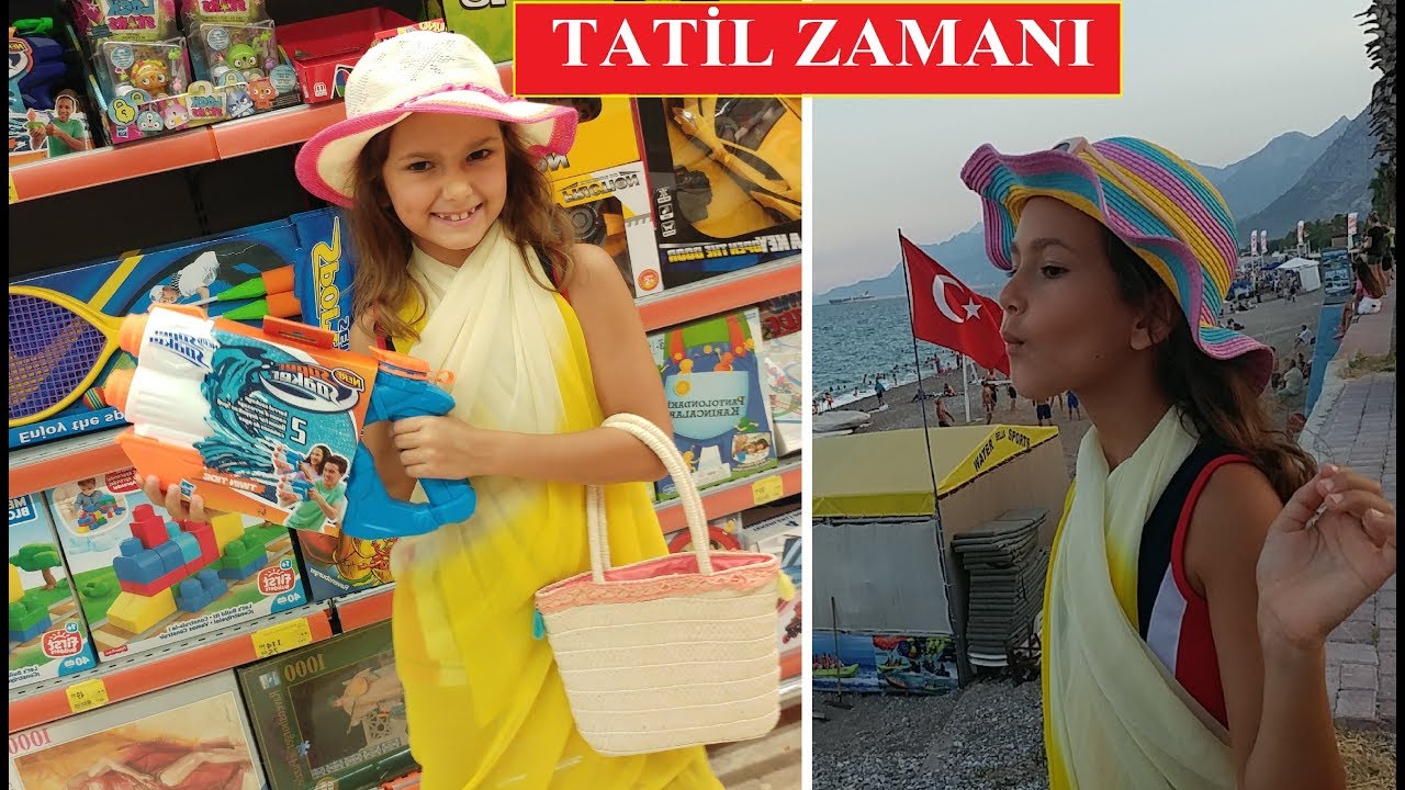 HOTELE GİDİYORUZ DİYE ÇIKTIK MİGROS ALIŞVERİŞİ DENİZDE DALGALARLA SAVAŞ. EĞLENCELİ ALIŞVERİŞ VLOG