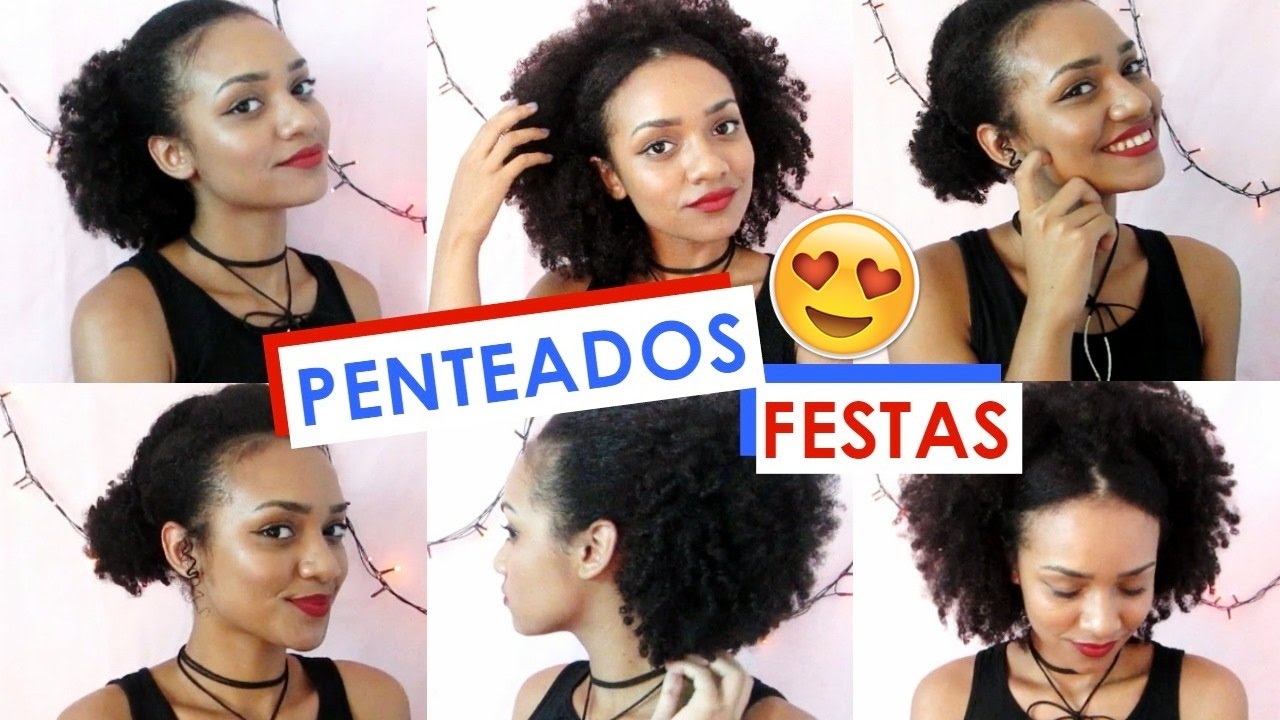 Penteados para festas de fim de ano - Cabelos crespos/cacheados