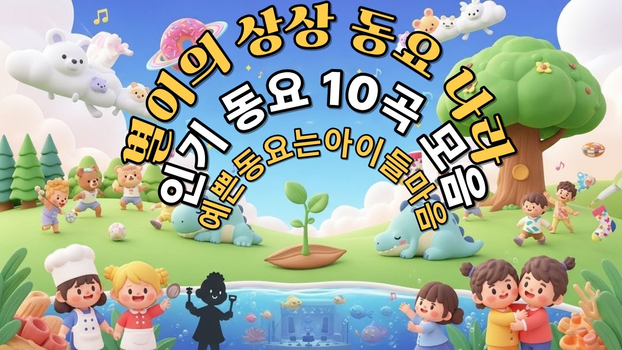 노래한는 우리 유치원 별이의 상상 동요 나라 💖 인기 동요 10곡 모음 | 바다, 공룡, 요리, 성장, 따뜻한 마음 | 유아 교육, 창의력, 감성 발달