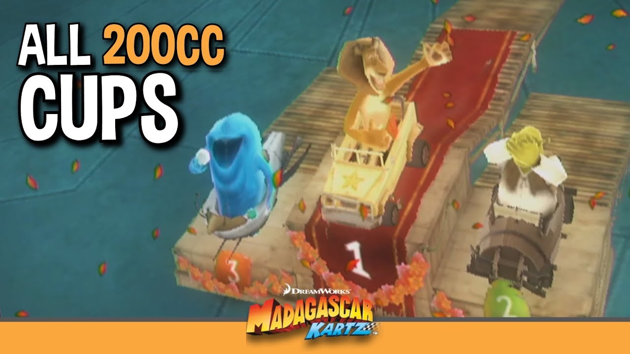MADAGASCAR KARTZ – ALL CUPS 200CC – FUNNY MARIO KART LIKE GAME
