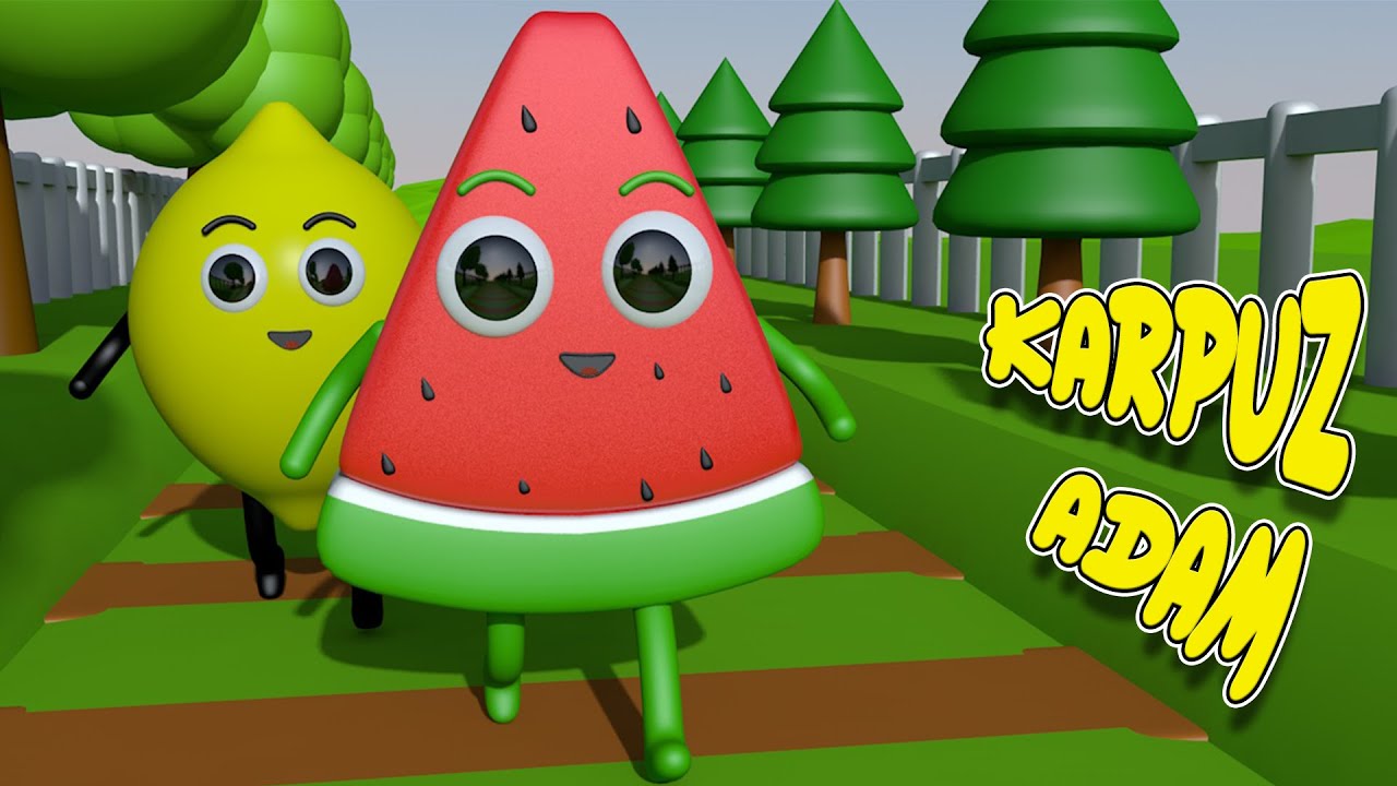Karpuz Adam-Limon Adam Şip Şap Şop - 3D Animasyon | Bebek ve &Ccedil;ocuk Şarkısı | &Ccedil;izgi Film | Furkiş TV