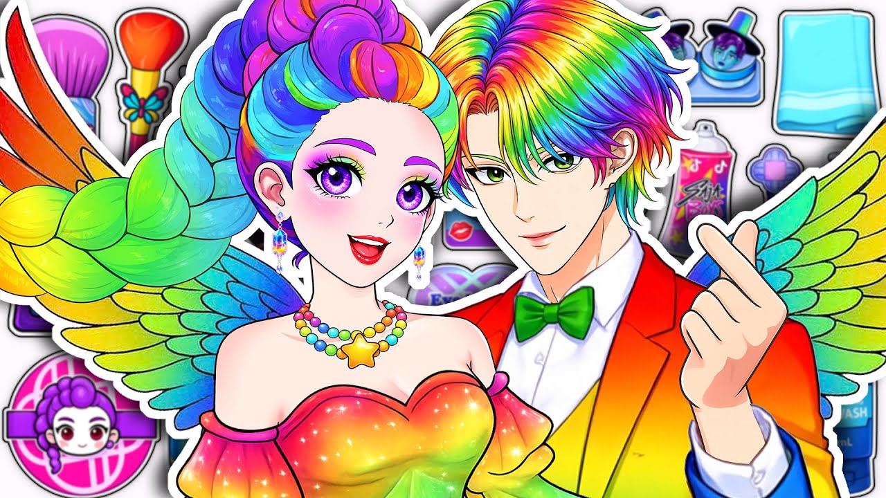 💖Paper DIY💖KPOP DEMON HUNTERS RUMI JINU Colorful Hair +Skincare + Makeup +Fashion Blind Bag Unboxing
