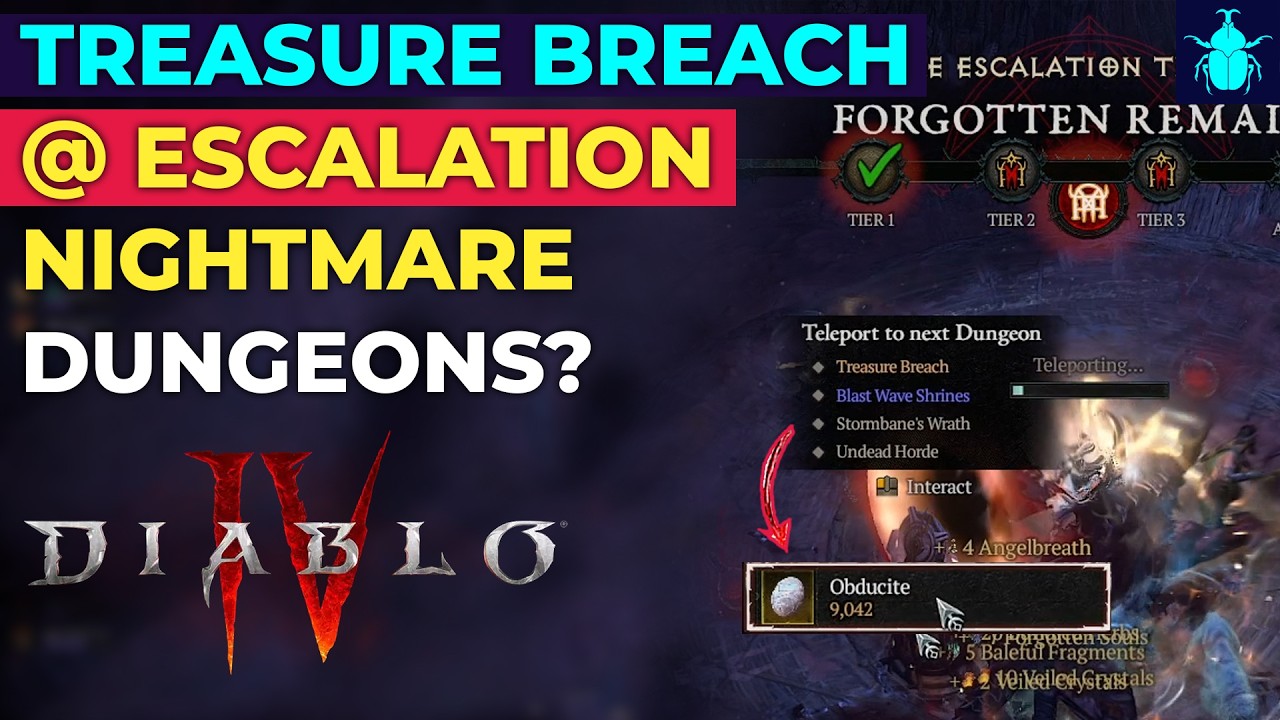 Diablo 4: Будут ли подземелья Treasure Breach @ Escalation Nightmare в 12 сезоне?