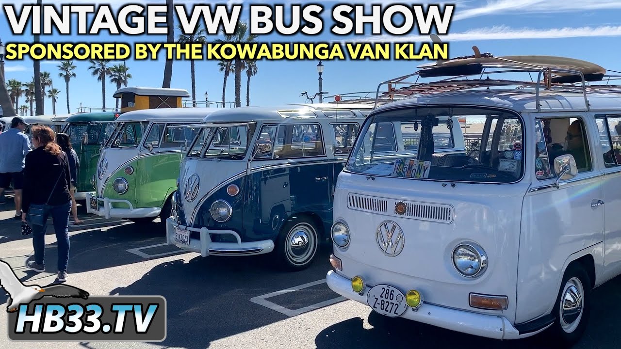 Vintage VW Bus Show in Huntington Beach | Surf City Marathon | #vanlife