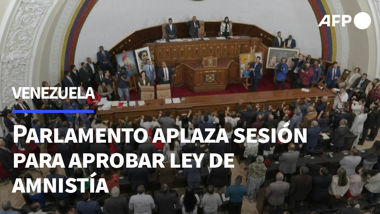 Parlamento de Venezuela aplaza sesión para aprobar ley de amnistía | AFP