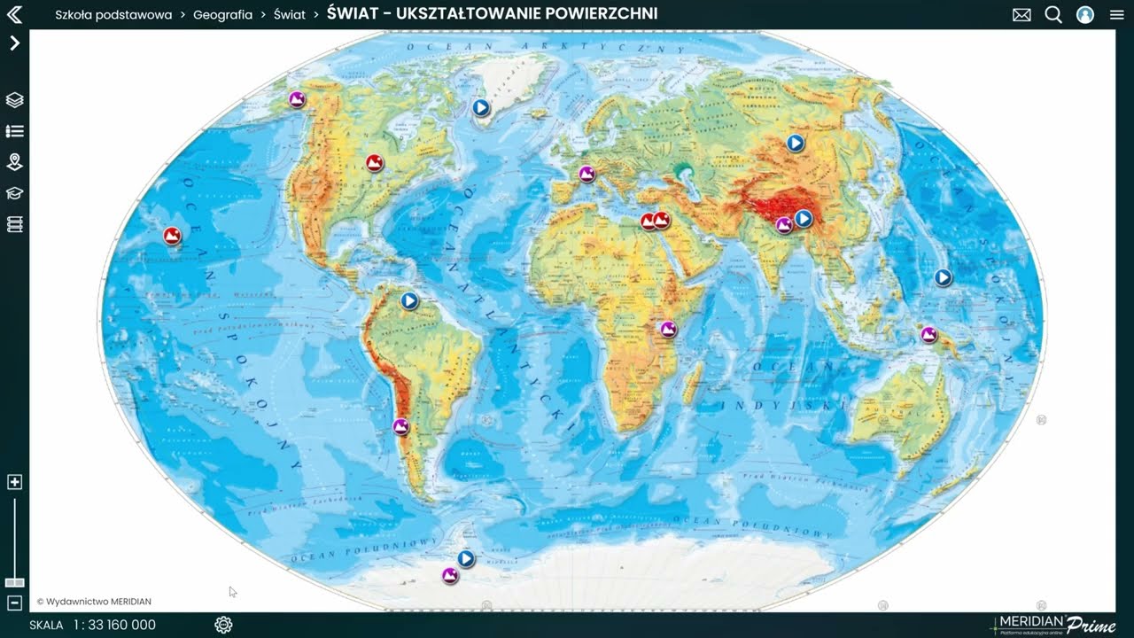 Mapy i plansze edukacyjne online - Meridian Prime