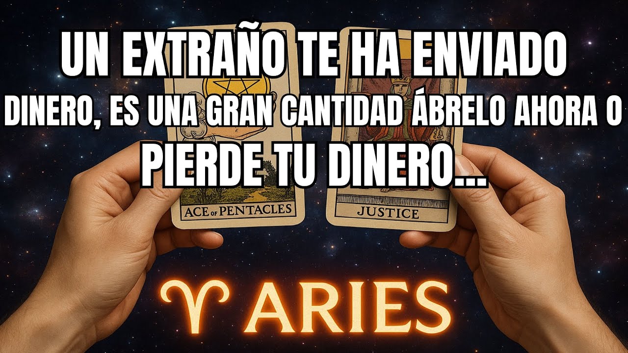 ARIES♈UN EXTRAÑO TE HA ENVIADO DINERO. ES UNA GRAN CANTIDAD, ÁBRELO AHORA O PIERDE TU DINERO..
