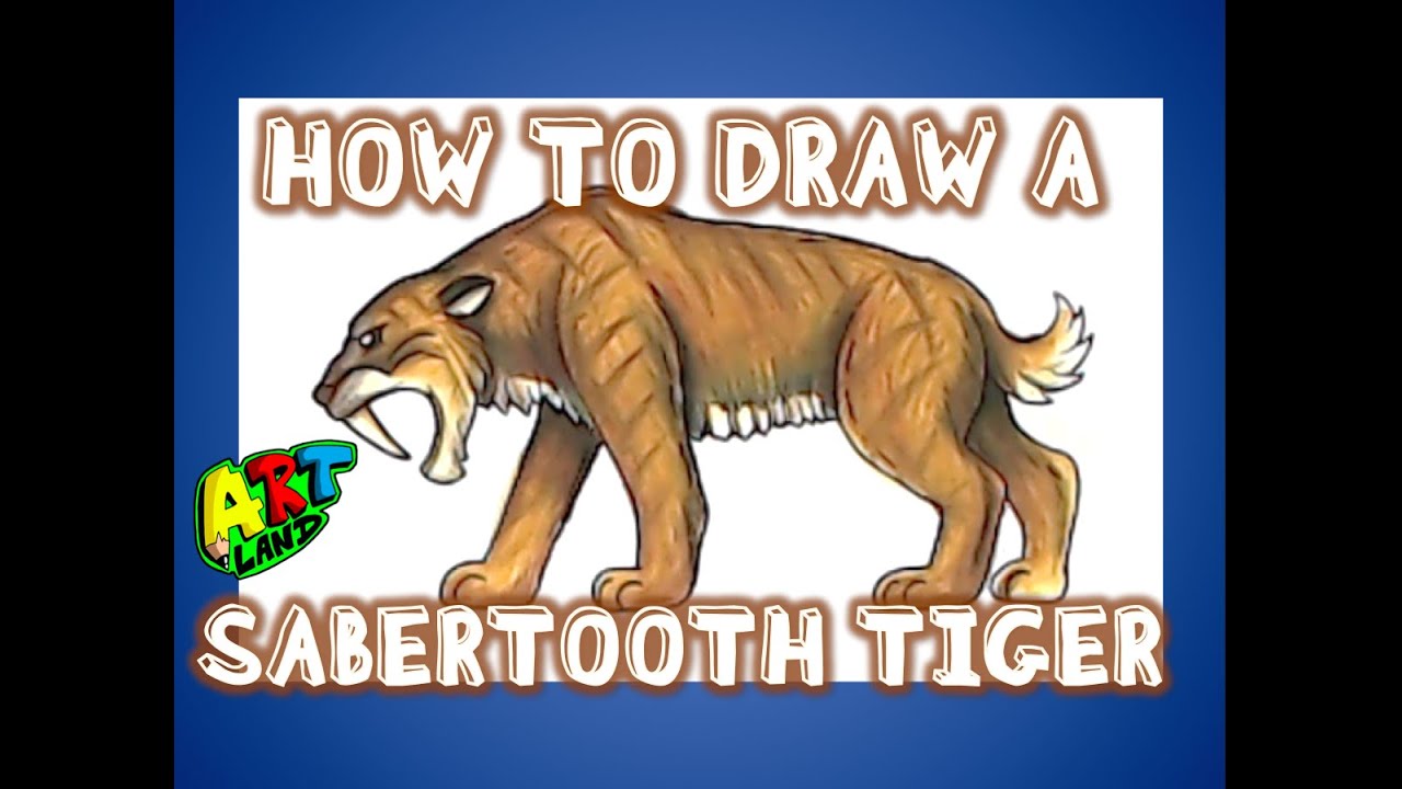 How to Draw a SABERTOOTH TIGER