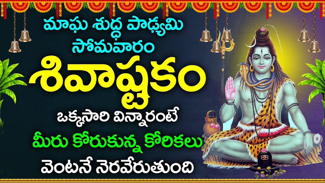 మాఘ శుద్ధ పాఢ్యమి రోజు శివాష్టకం వింటే శని గ్రహ దోషాలు తొలగిపోయి సకల సంపదలు కలుగుతాయి | Shivashtakam