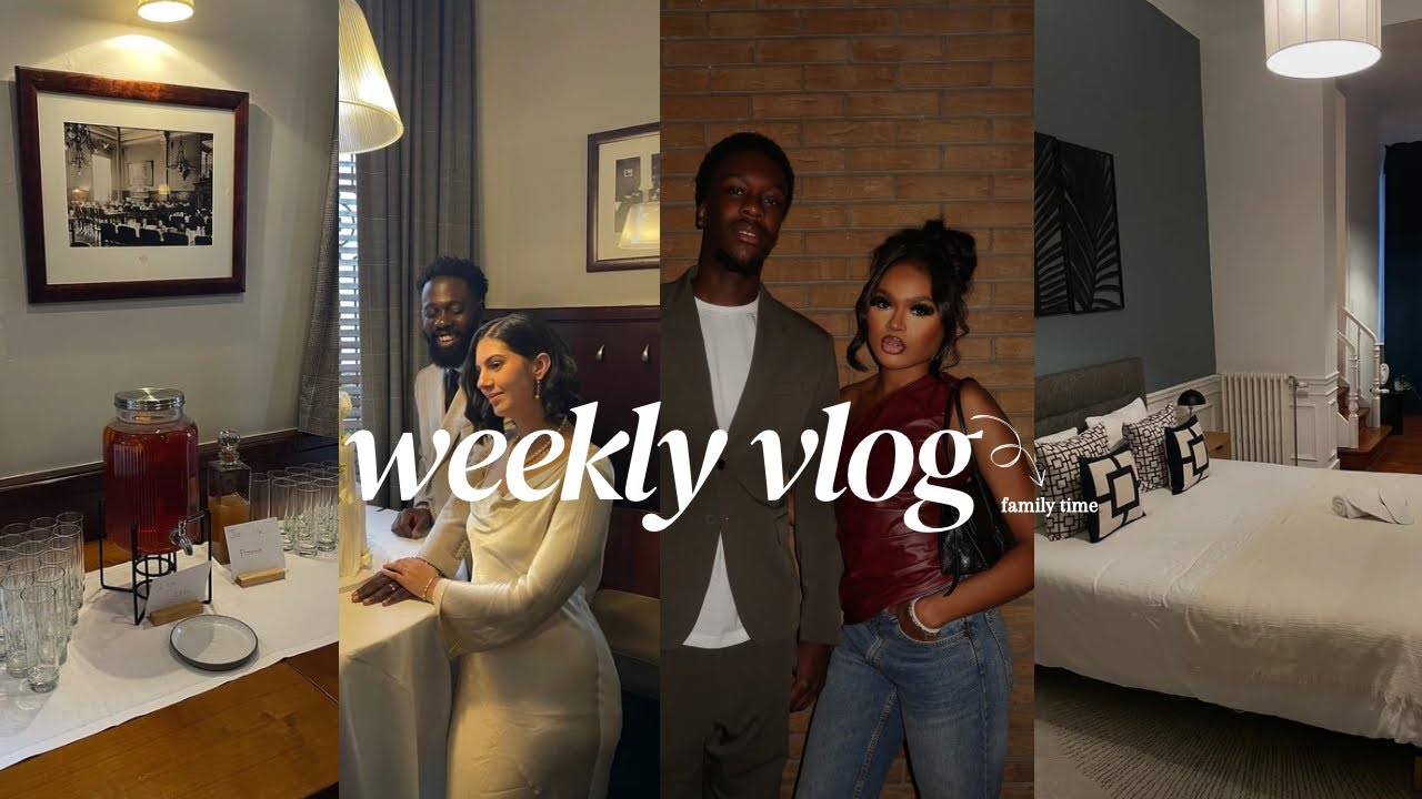 weekly vlog ! ( hair maintenance, wedding, family time & more ) FR