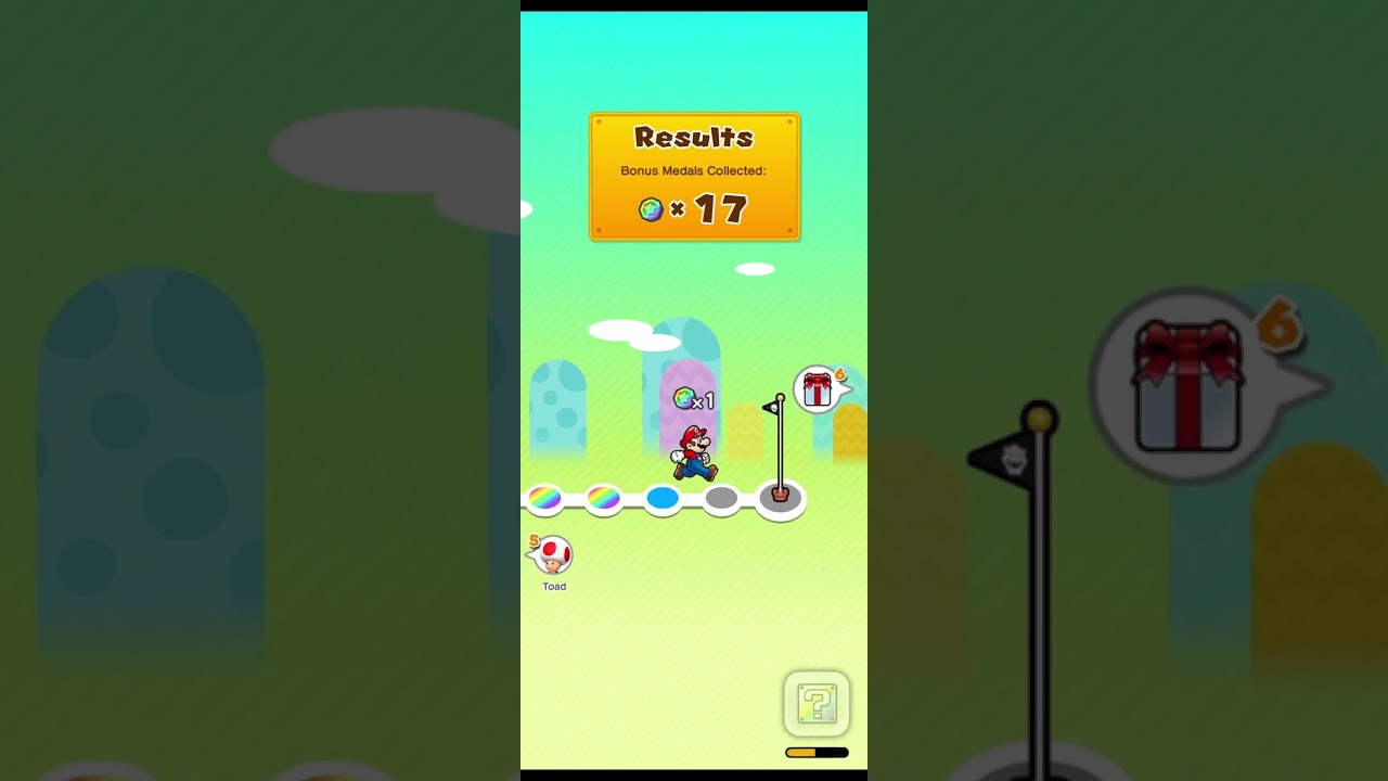 Playing super Mario run until I beat courses 5 and 6