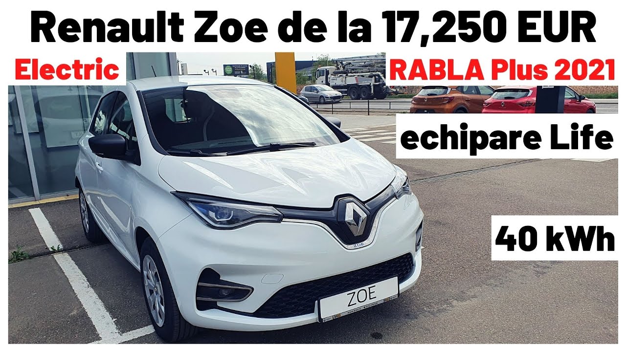 Rabla Plus 2021: Renault Zoe de la 17,250 EUR | 300 km autonomie