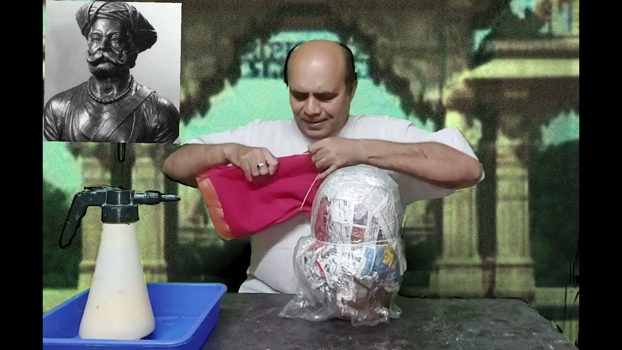 तानाजी, मालुसरे, यांची पगडी बनविणे, making of Tanaji Malusare , pagdi. trial  Tanaji Malusare pagdi