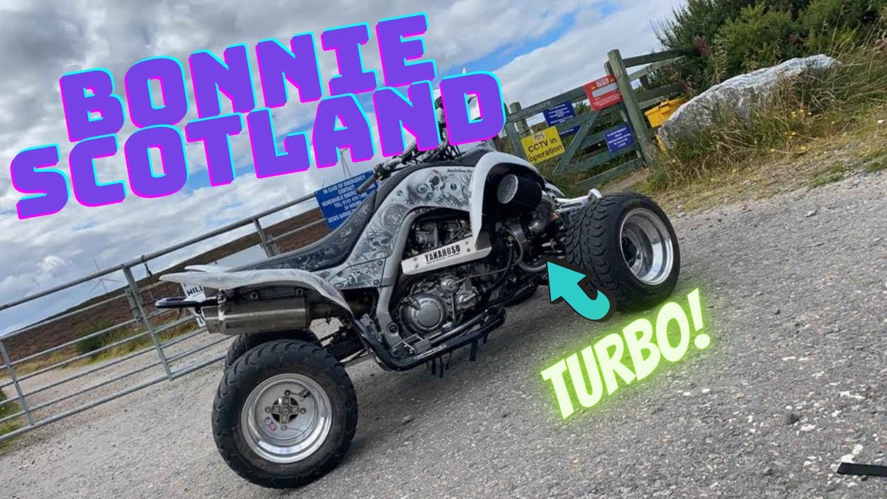 Ripping up Scotland on my TURBO RAPTOR QUAD BIKE!