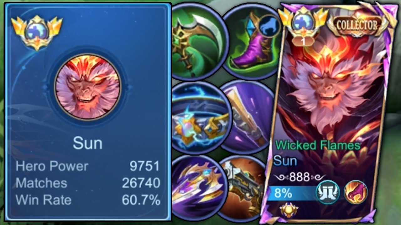 Sun Crazy 26,000+ Matches! - Top 1 Global Sun by ༺888༻ - Mobile Legends