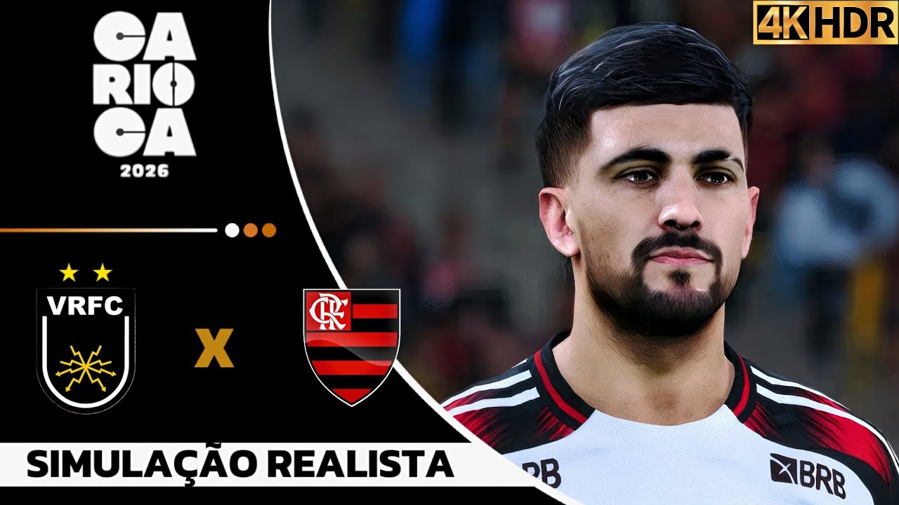 Volta Redonda vs Flamengo | Cariocão 2026 | Simulação 4K60FPS Realista | Gogosz Patch.
