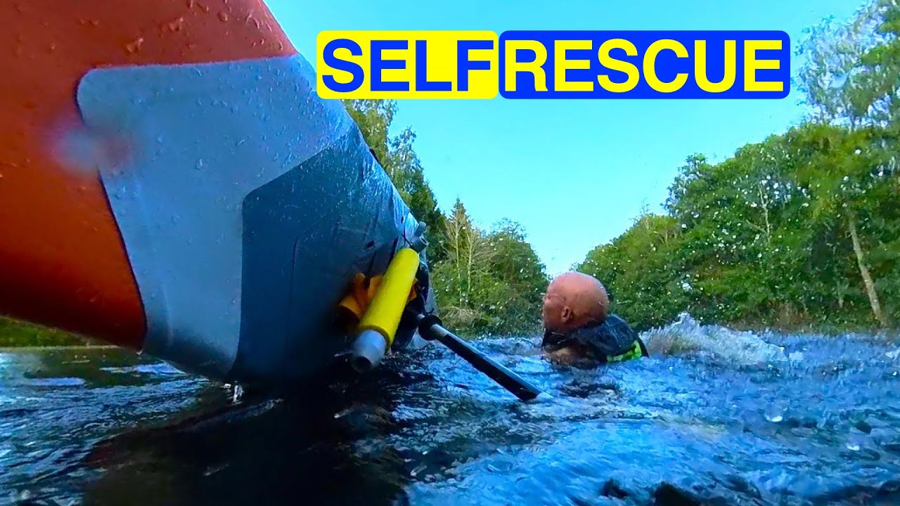 Mostly how not to enter kayak. Practice self rescue, paddle floaty / kayaker kayaking emergency