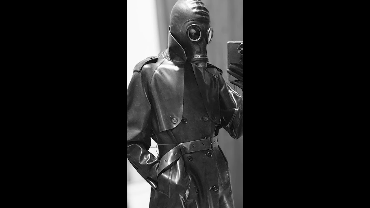My new latex fetish raincoat with glossy Hunter boots