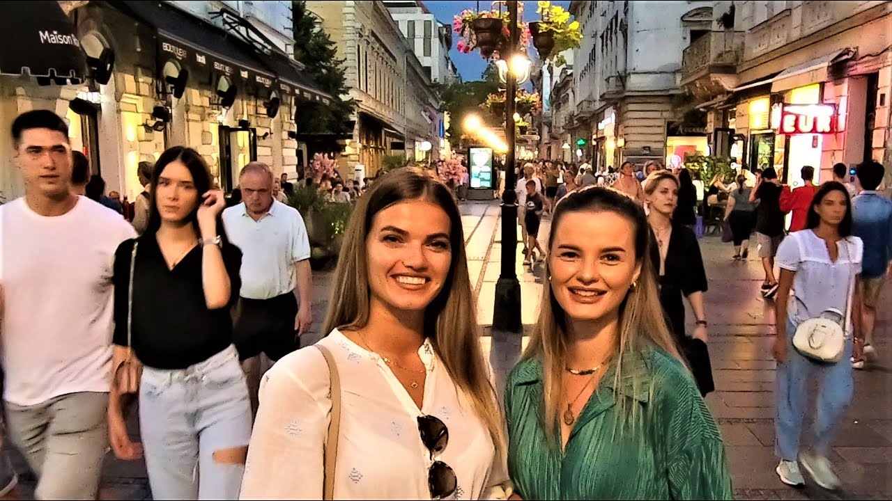 Belgrade, Serbia. Behaviours of Walking People in front of a Videocamera. Knez Mihailova Street