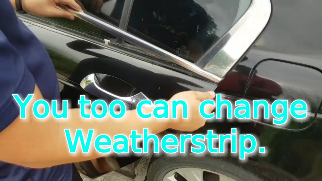 Honda Accord How to replace car window moulding weatherstrip, remove trim edge, stop window noise