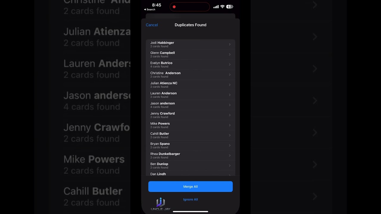 Quick iOS Tip : Merge Contacts #Shorts