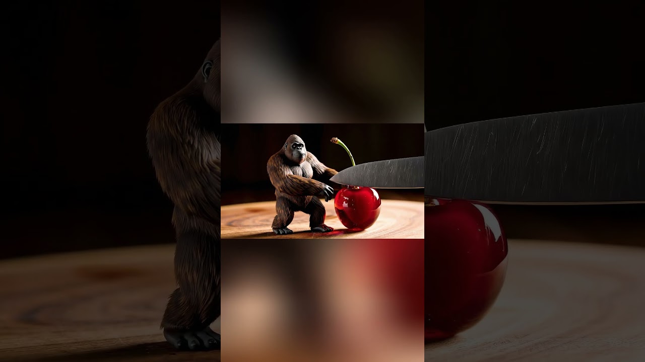 Bigfoot AI FOOD ASMR Cutting Glass Fruits ASMR