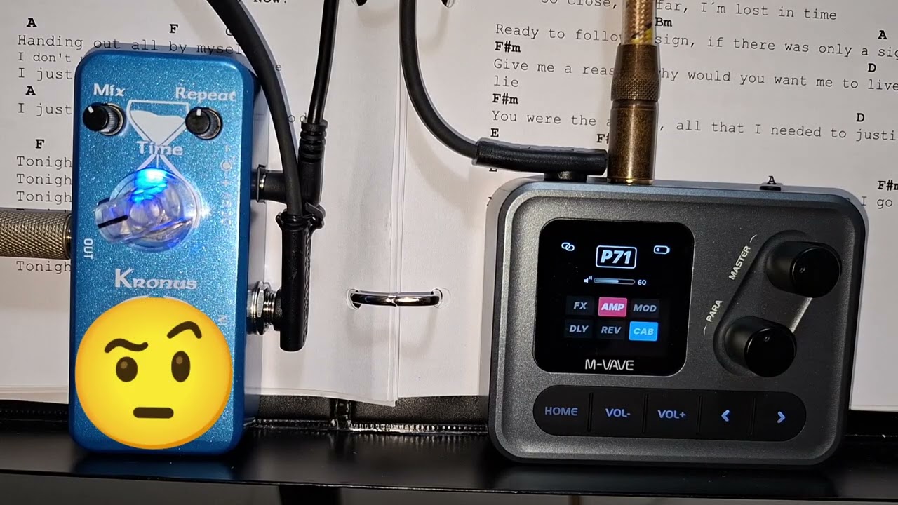 Pedal Movall Kronus + M-Vave Pocket Amp