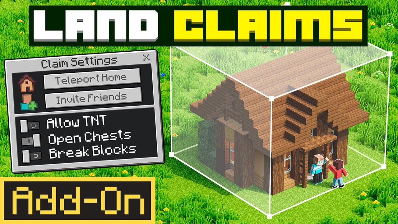 LAND CLAIM ADDON: The BEST Multiplayer Admin Controls in Minecraft Bedrock Edition