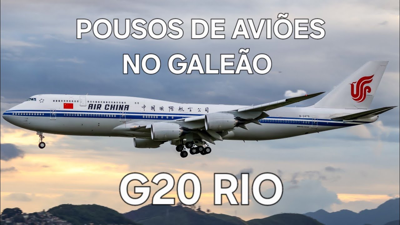 Pousos de alguns aviões do G20 no Aeroporto Internacional do Galeão no Rio de Janeiro - 17/11/2024