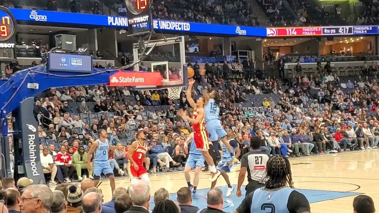 Grizzlies vs Hawks Last 5 Mins 1/21/26 #block #nba #hoops #basketball #memphis #atlanta #jamorant 