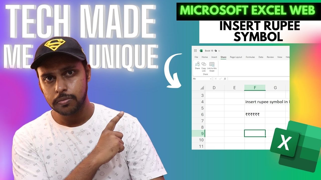 How to insert rupee symbol in Microsoft excel web | insert rupee symbol in Microsoft excel