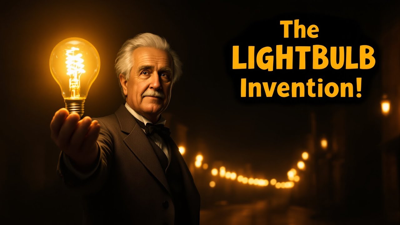 💡 The Invention of the Lightbulb for Kids | How Thomas Edison Brightened America