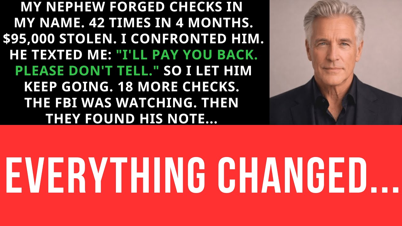My Nephew Forged 42 Checks In My Name Over 4 Months — So I Let The FBI Build Their Case While He ...