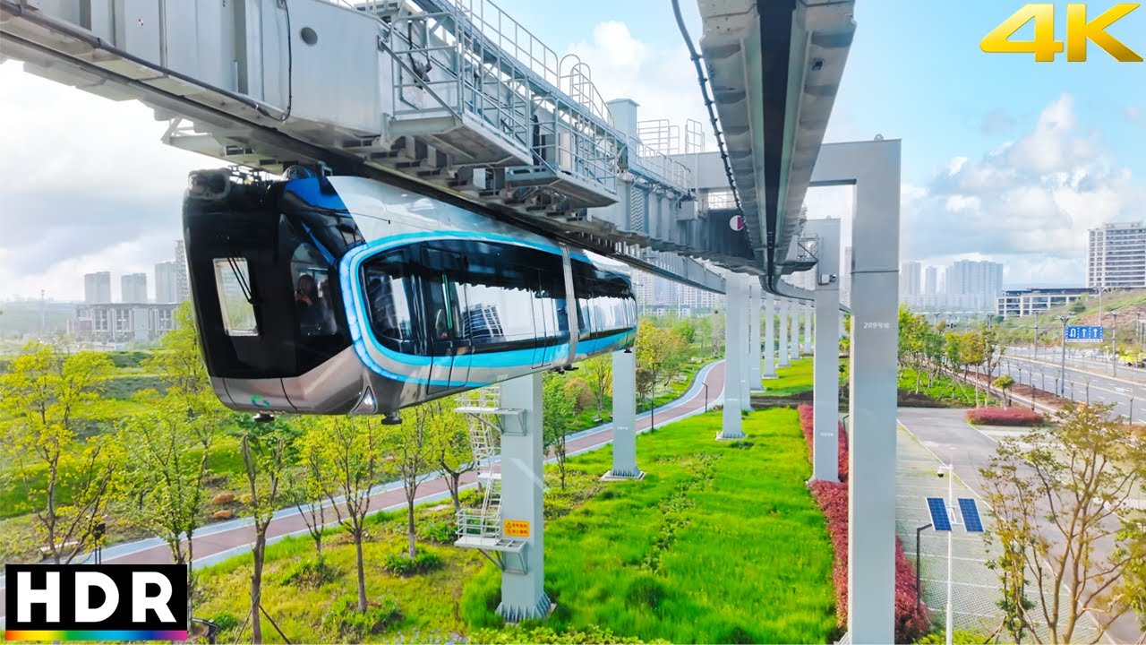 Подвесной небесный поезд в Китае, за пределами моего воображения