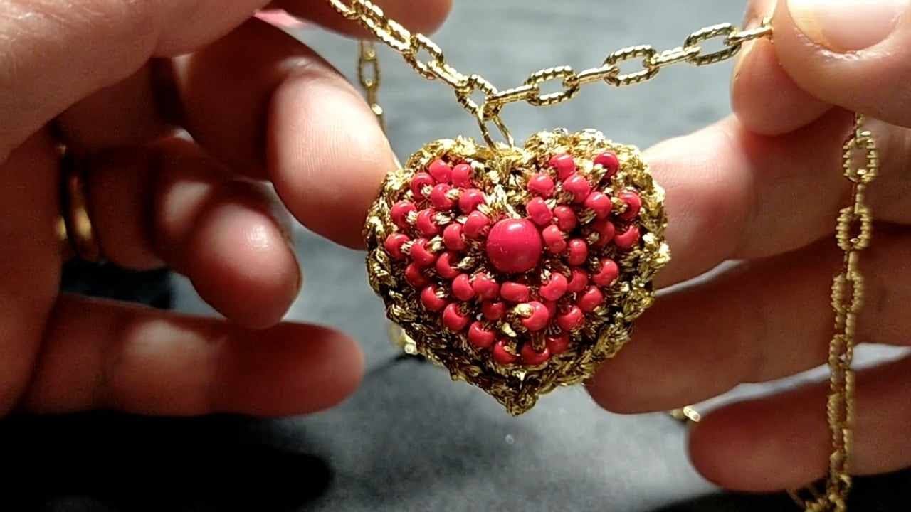 Tutoria Ciondolo UN CUORE PER TE 2.0 Uncinetto.