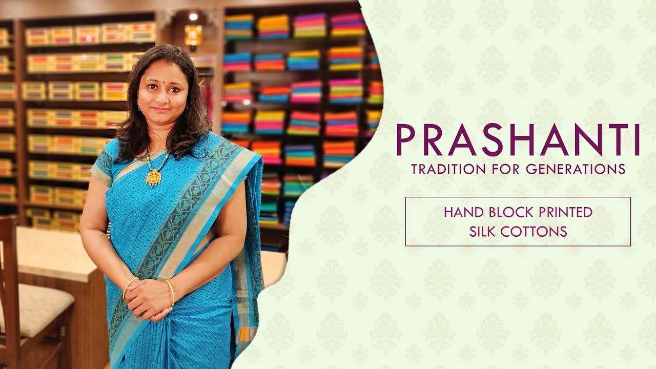 Hand Block Printed Silk Cotton Sarees - Live Block Printing & Sarees Showcase