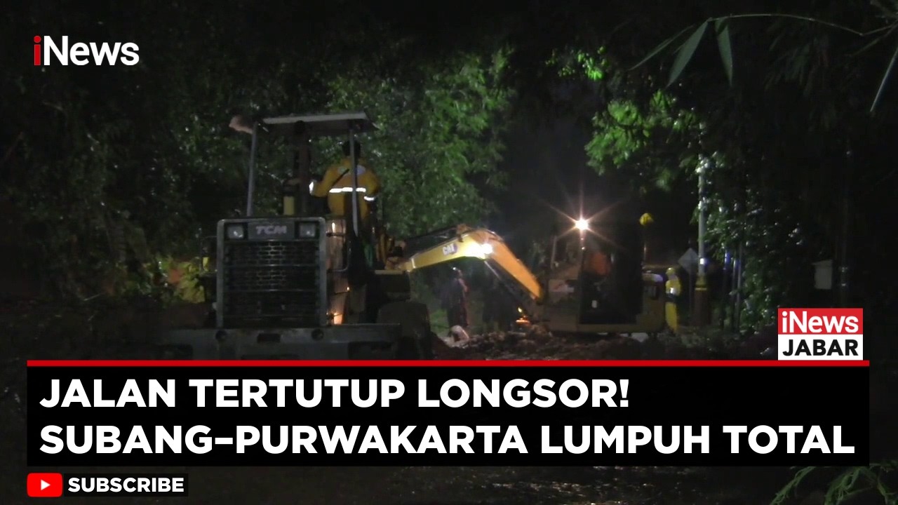Longsor Tutup Jalan Subang–Purwakarta! Akses Lumpuh Total | iNews Jabar
