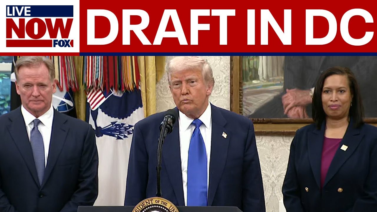 President Trump, Roger Goodell announce 2027 NFL Draft will be held in Washington D.C.