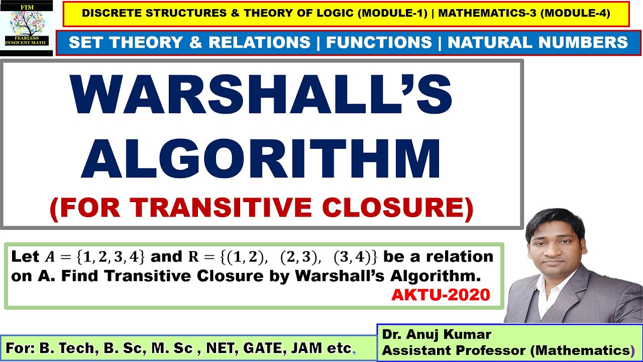 Warshall's Algorithm | Warshall Algorithm Transitive Closure | Find Transitive Closure by Warshall