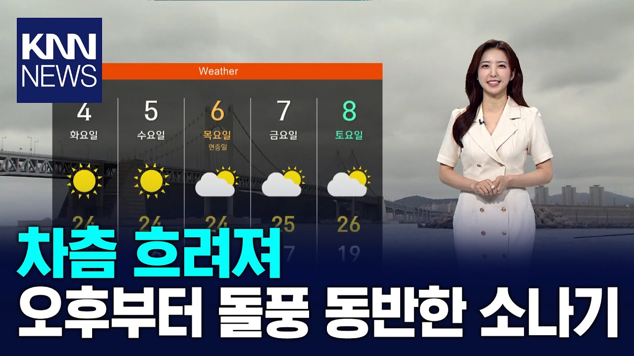 차츰 흐려져 오후부터 돌풍 동반한 소나기 / KNN
